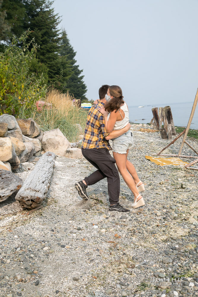 Smoky Seattle area wedding rehearsal on Vashon Island.  Tom Ellis Photography