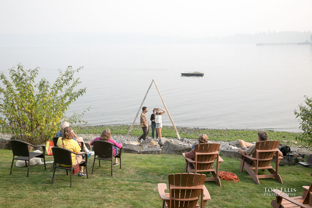 Smoky Seattle area wedding rehearsal on Vashon Island.  Tom Ellis Photography