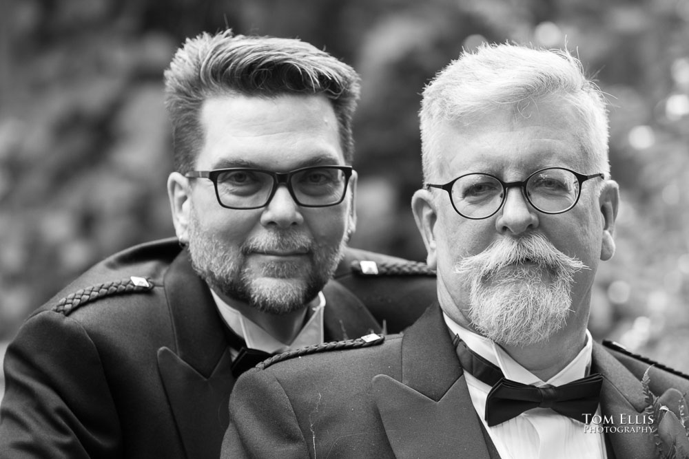 The two grooms. Sensational Seattle same-sex LGBTQ wedding. Tom Ellis Photography, Seattle Wedding Photographer