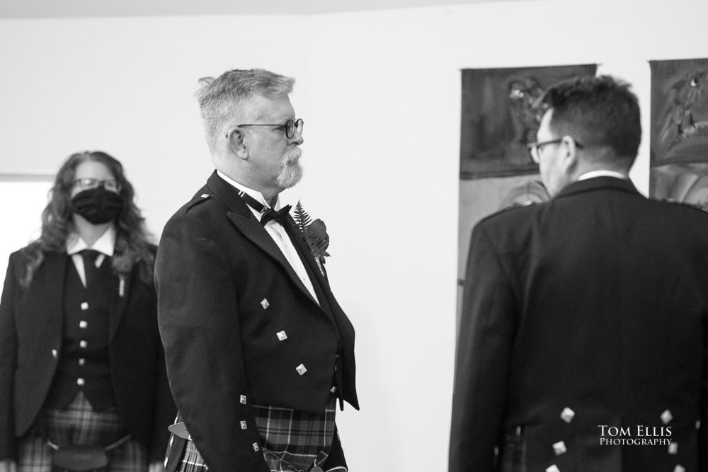 The wedding ceremony. Sensational Seattle same-sex LGBTQ wedding. Tom Ellis Photography, Seattle Wedding Photographer