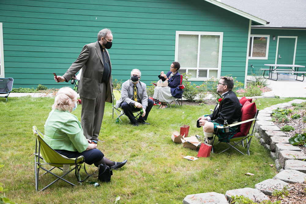 The reception picnic. Sensational Seattle same-sex LGBTQ wedding. Tom Ellis Photography, Seattle Wedding Photographer