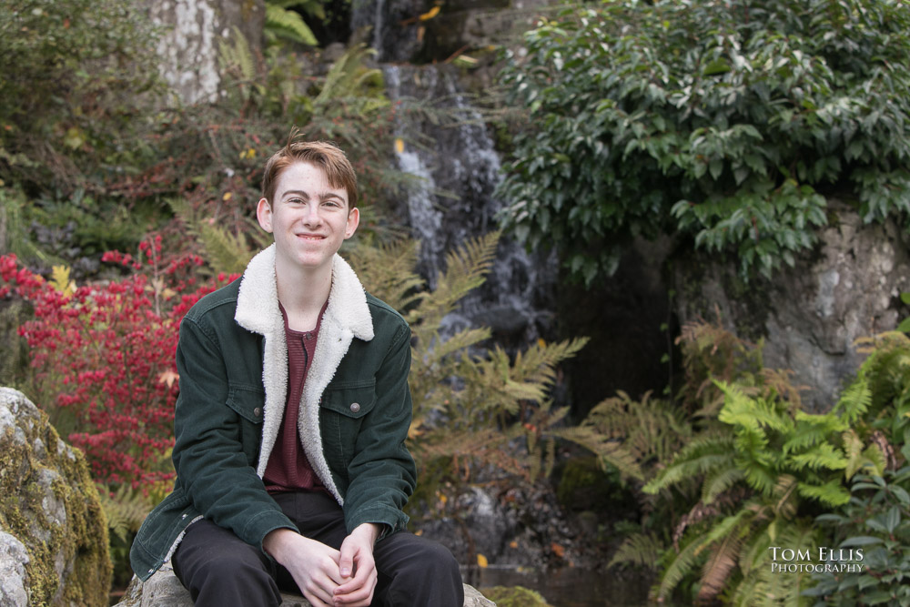 Seattle high school senior photography session at the Kubota Garden. Tom Ellis Photography, Seattle senior photographer