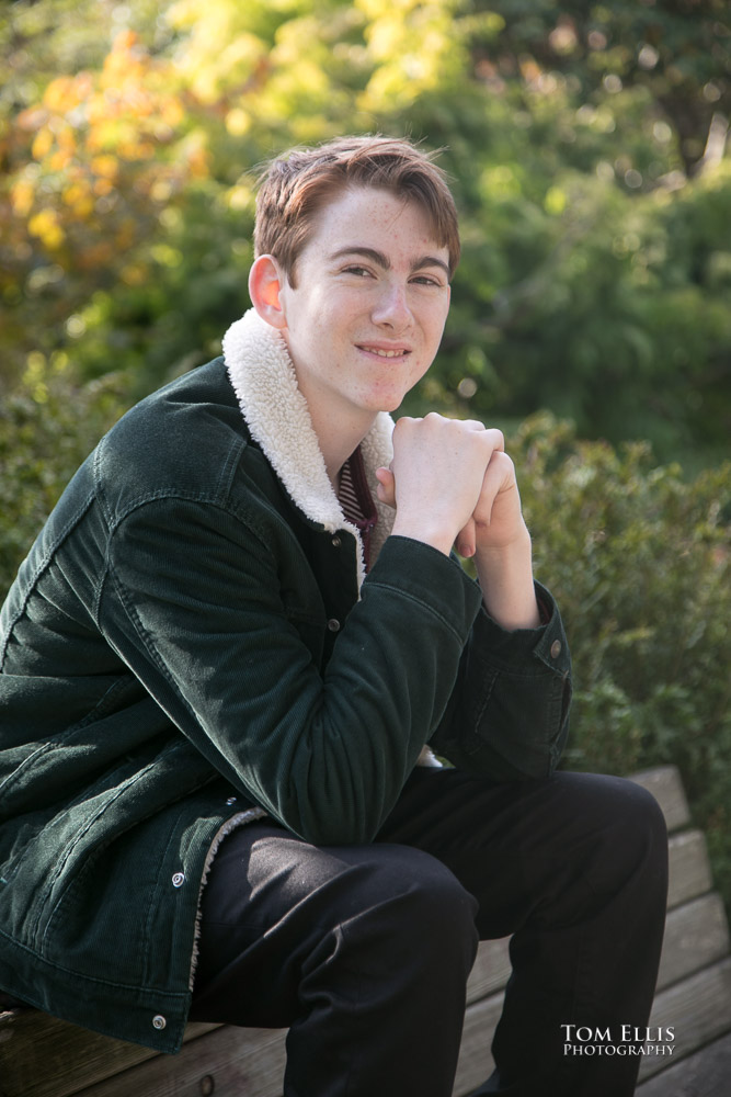 Seattle high school senior photography session at the Kubota Garden. Tom Ellis Photography, Seattle senior photographer