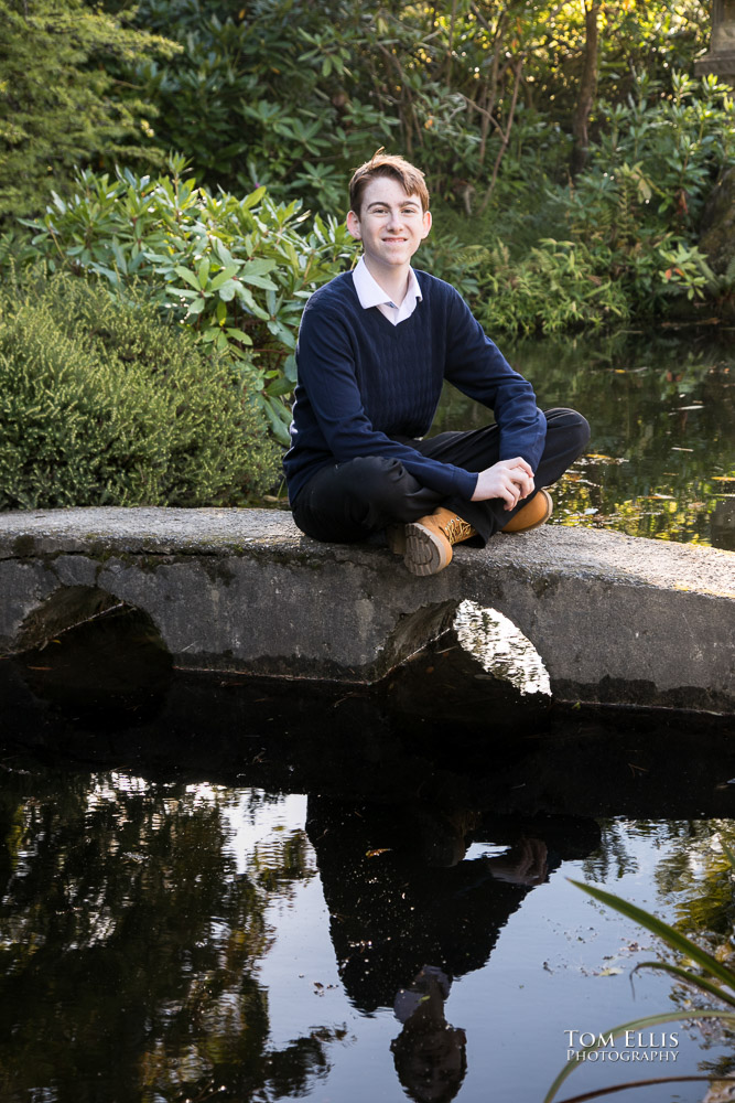 Seattle high school senior photography session at the Kubota Garden. Tom Ellis Photography, Seattle senior photographer