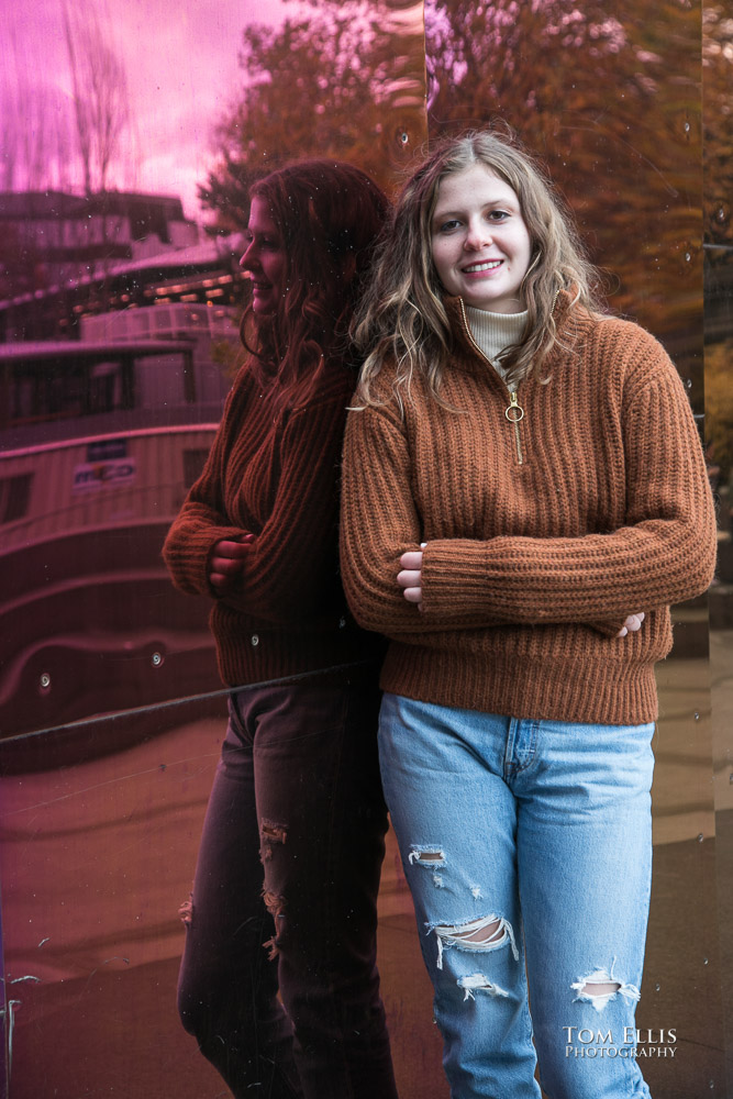 High school senior photo session with Rachel at Kerry Park and the Seattle Center. Tom Ellis Photography, Seattle senior photographer