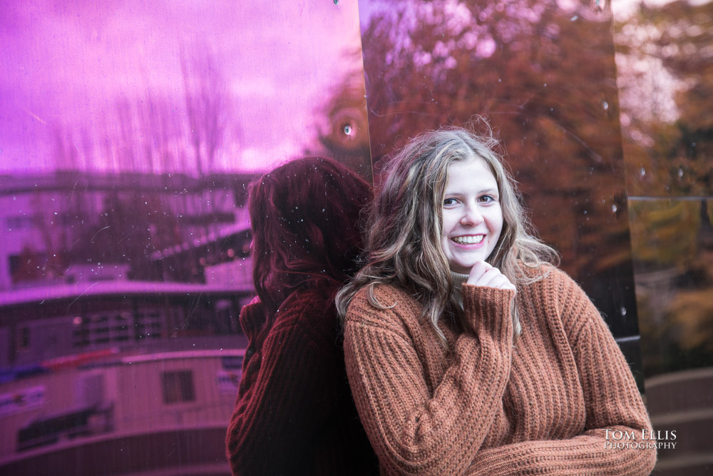 High school senior photo session with Rachel at Kerry Park and the Seattle Center. Tom Ellis Photography, Seattle senior photographer