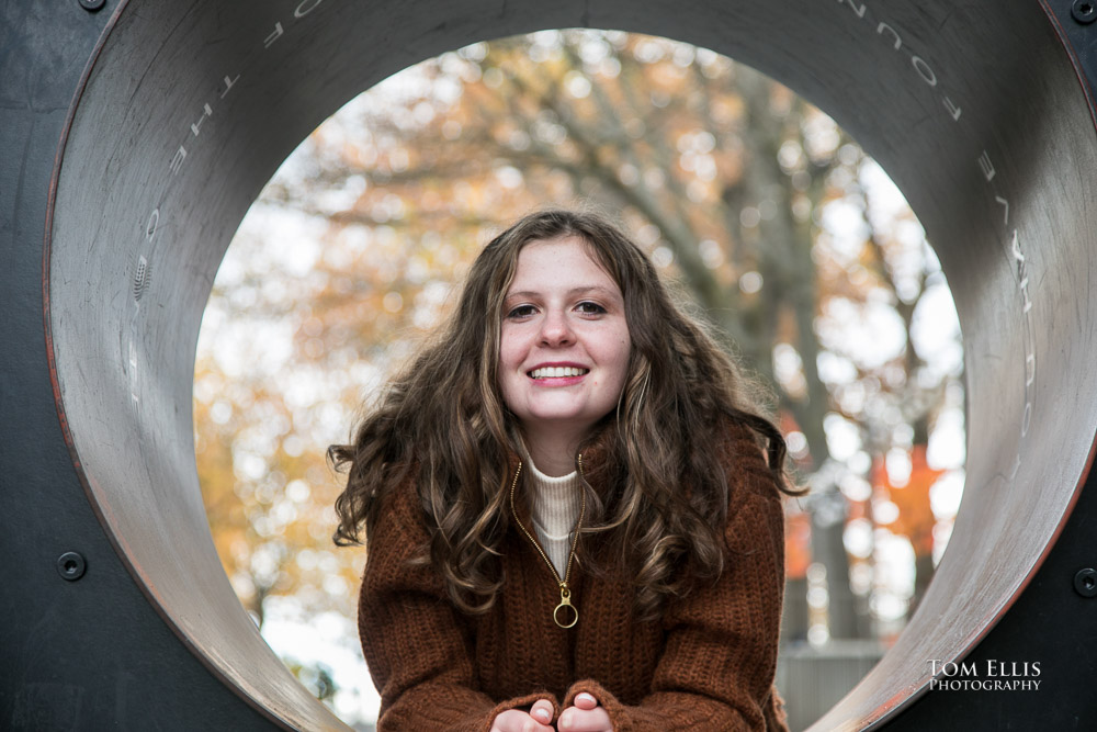 High school senior photo session with Rachel at Kerry Park and the Seattle Center. Tom Ellis Photography, Seattle senior photographer