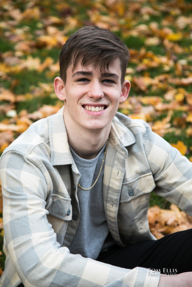 Gunnar during his senior photo session at the U of Washington campus. Tom Ellis Photography, Seattle senior photographer