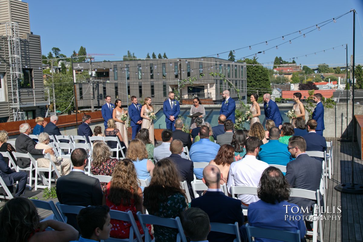 Michael and Ryan get married in a Seattle same-sex wedding at the Fremont Foundry. Tom Ellis Photography, Seattle wedding photographer