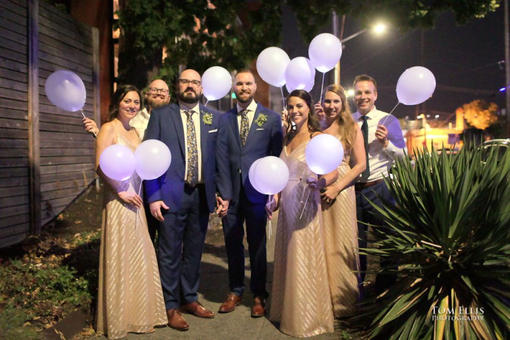 Seattle same-sex, gay, LGBTQ wedding at the Fremont Foundry. Tom Ellis Photography, Seattle same-sex wedding photography