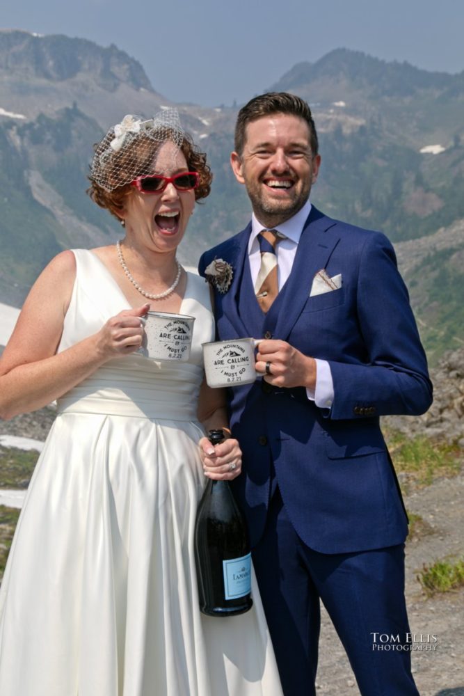 Leigh and Kory had an adventure wedding at Mt Baker. Tom Ellis Photography, adventure wedding photographer