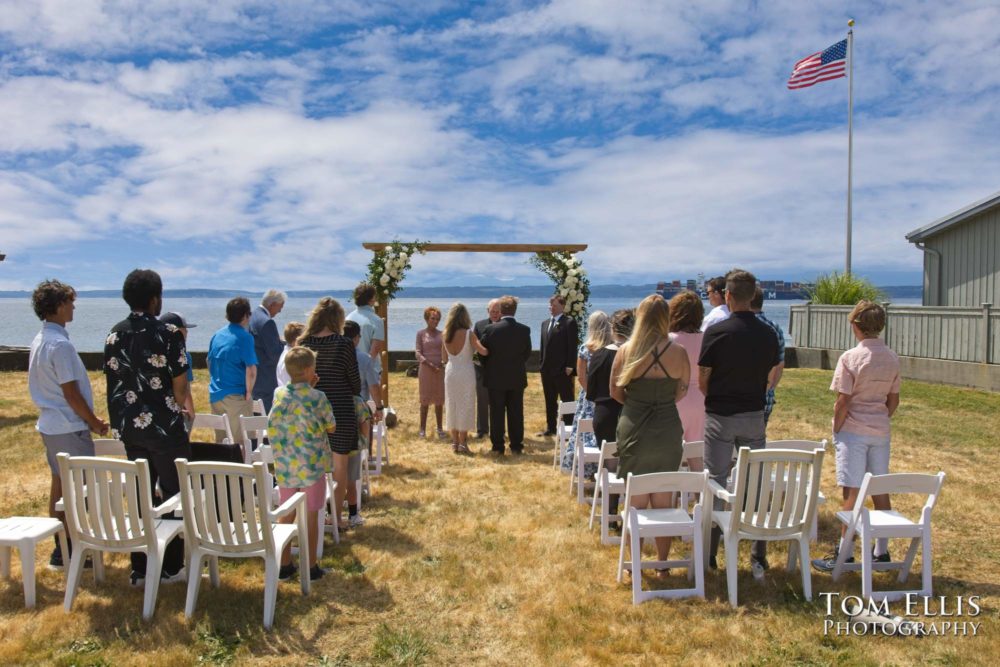 Whidbey Island wedding ceremony. Tom Ellis Photography, destination wedding photographer