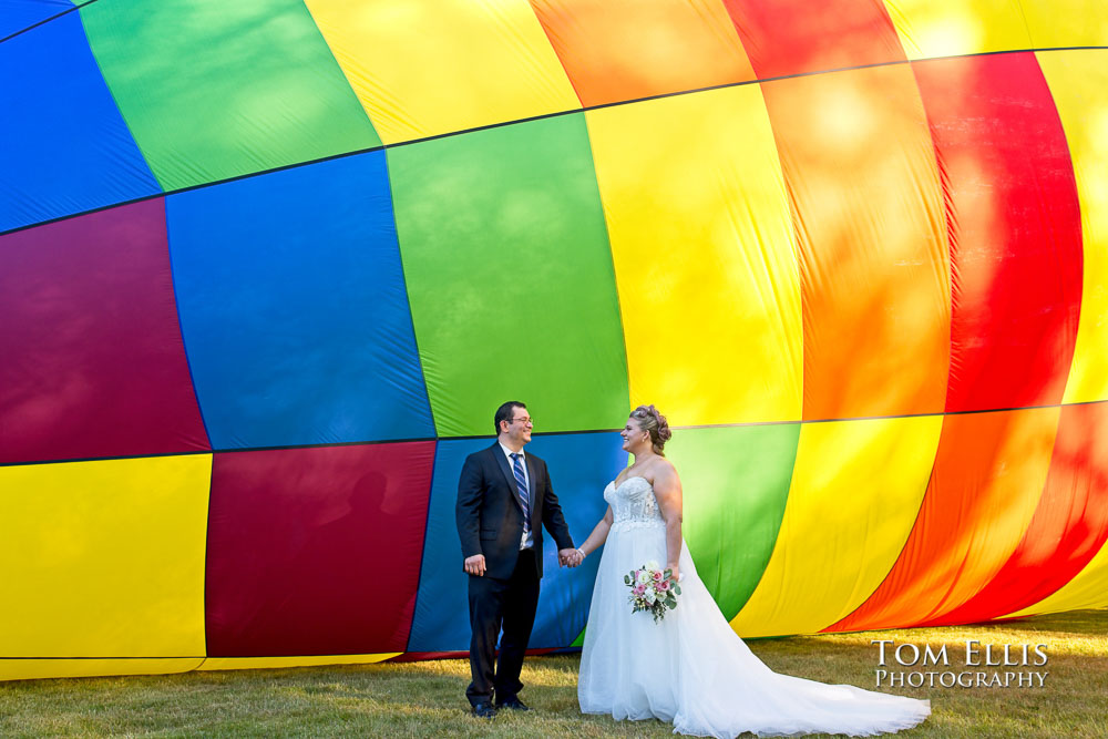 Seattle Hot Air Balloon Elopement Wedding