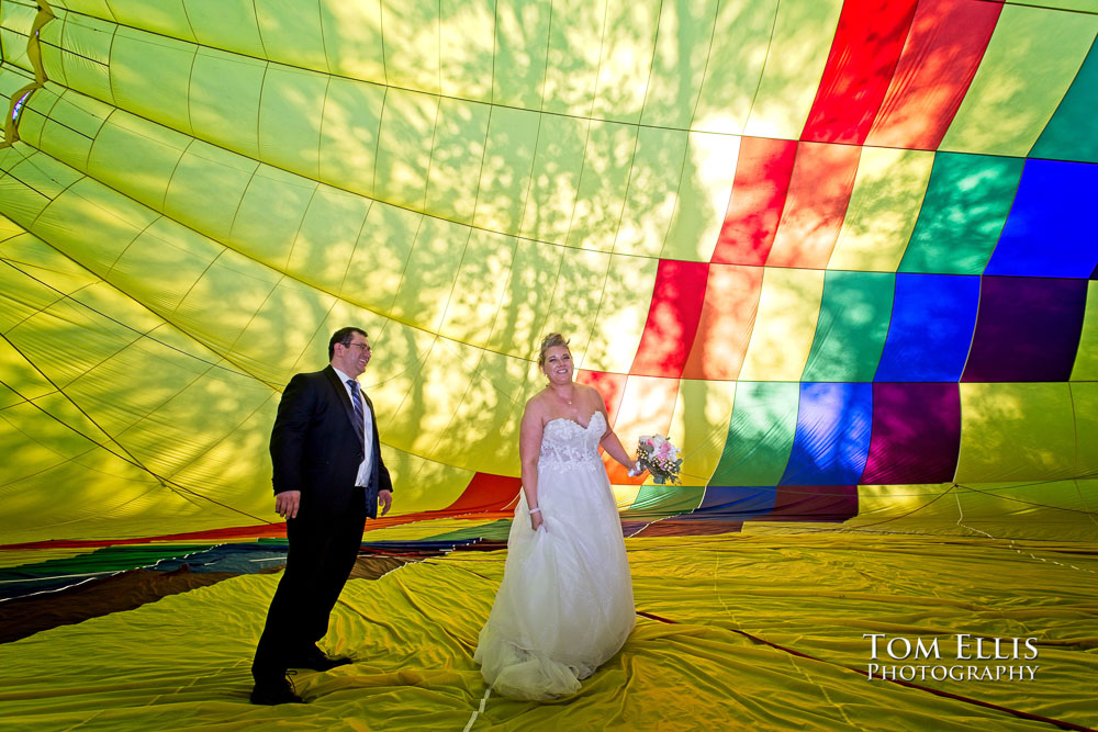 Seattle Hot Air Balloon Elopement Wedding