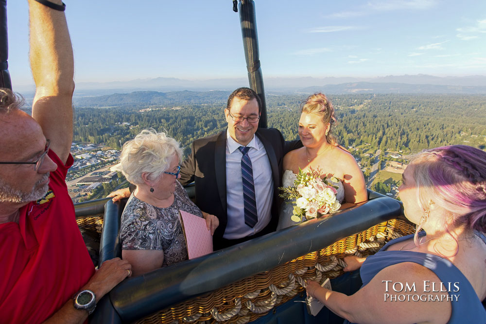 Seattle Hot Air Balloon Elopement Wedding