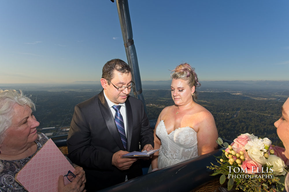 Seattle Hot Air Balloon Elopement Wedding