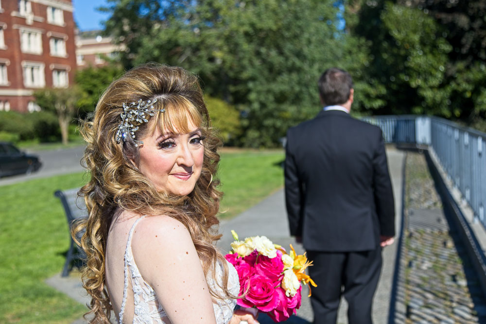 Ted and Alicia's wedding ceremony at Palisade in Seattle. Tom Ellis Photography, Seattle wedding photographer