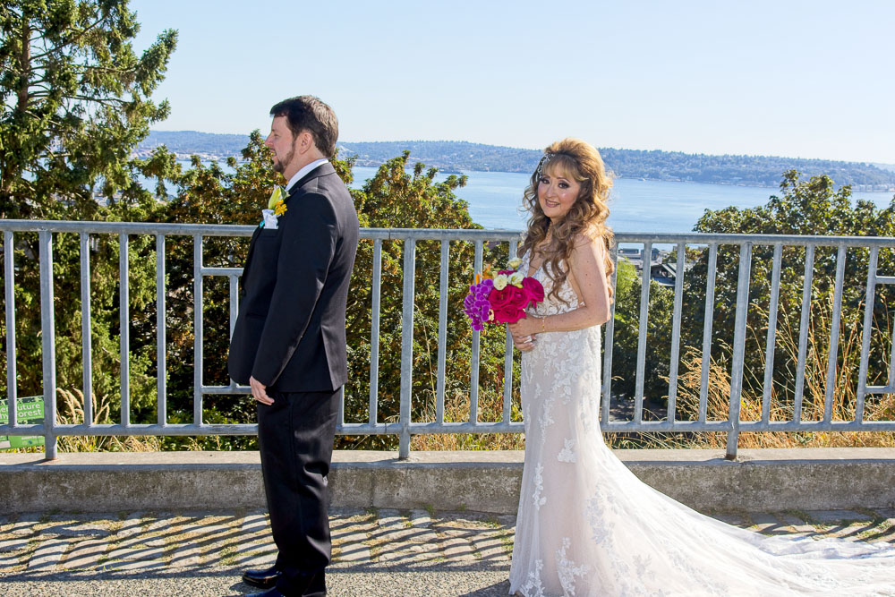 Ted and Alicia's wedding ceremony at Palisade in Seattle. Tom Ellis Photography, Seattle wedding photographer