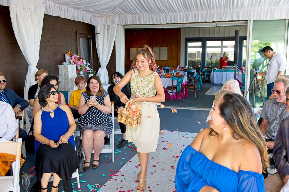 Ted and Alicia's wedding ceremony at Palisade in Seattle. Tom Ellis Photography, Seattle wedding photographer