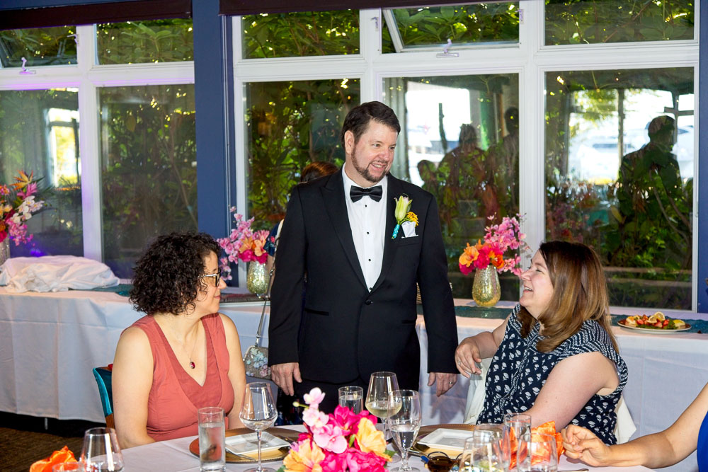 Ted and Alicia's wedding ceremony at Palisade in Seattle. Tom Ellis Photography, Seattle wedding photographer