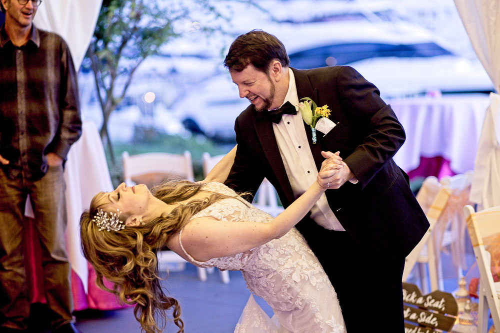 Ted and Alicia's wedding ceremony at Palisade in Seattle. Tom Ellis Photography, Seattle wedding photographer