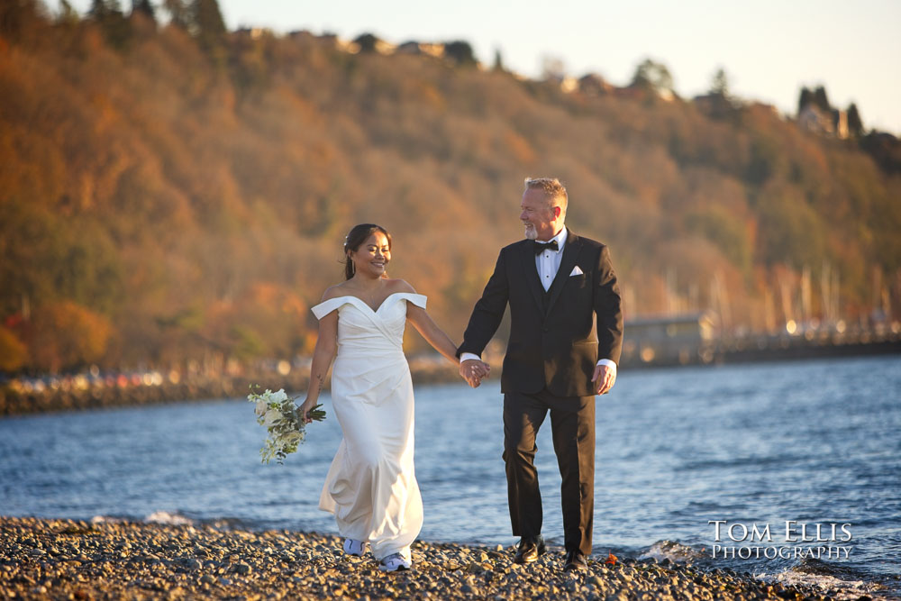 Seattle waterfront wedding Ray's Boathouse - Tom Ellis Photography