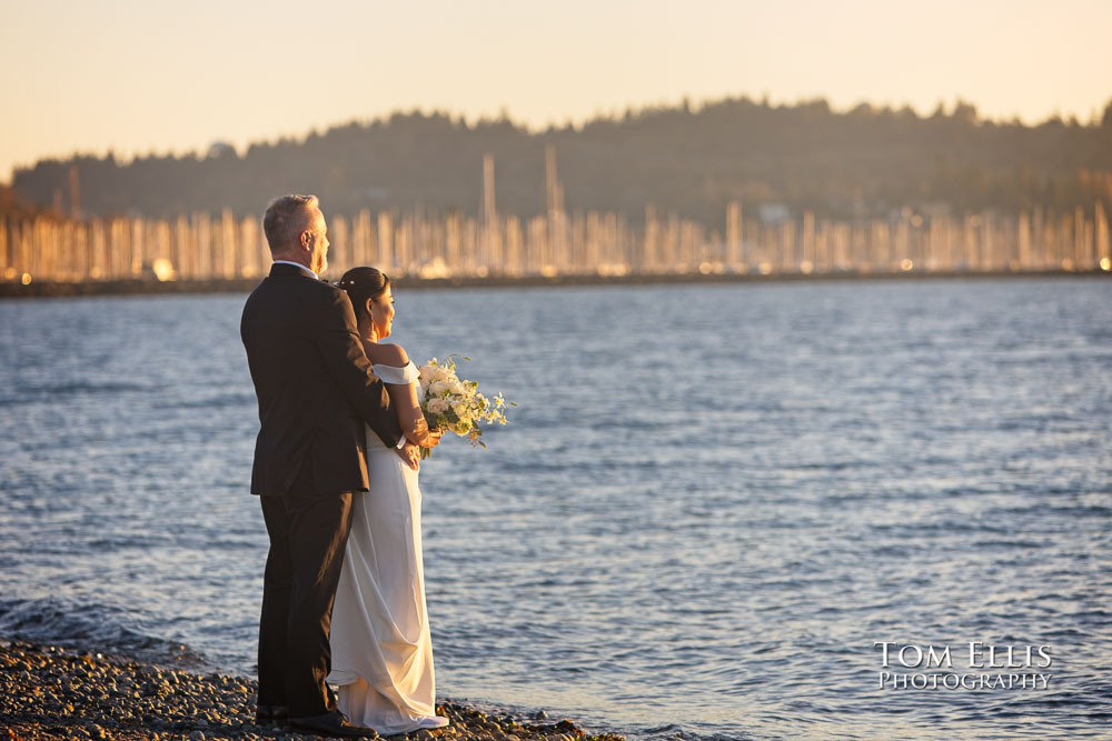 Seattle waterfront wedding Ray's Boathouse - Tom Ellis Photography