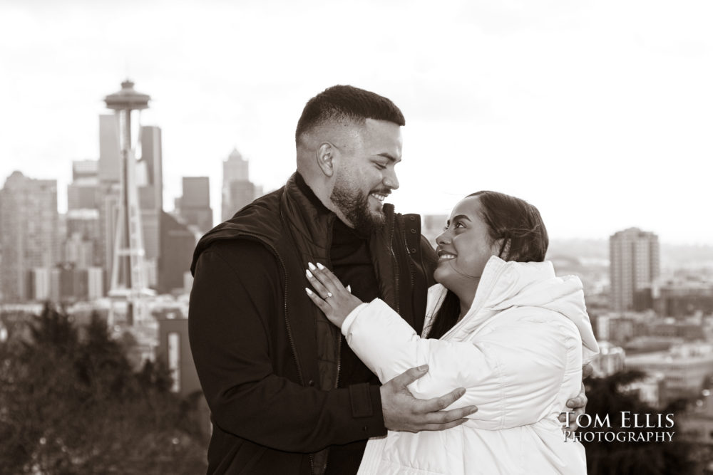 Seattle surprise wedding proposal at Kerry Park