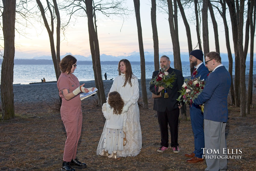 Seattle Sunset Elopement Wedding at Golden Gardens