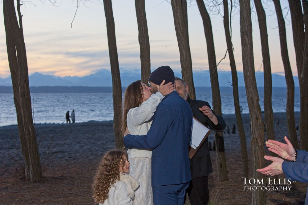 Seattle Sunset Elopement Wedding at Golden Gardens