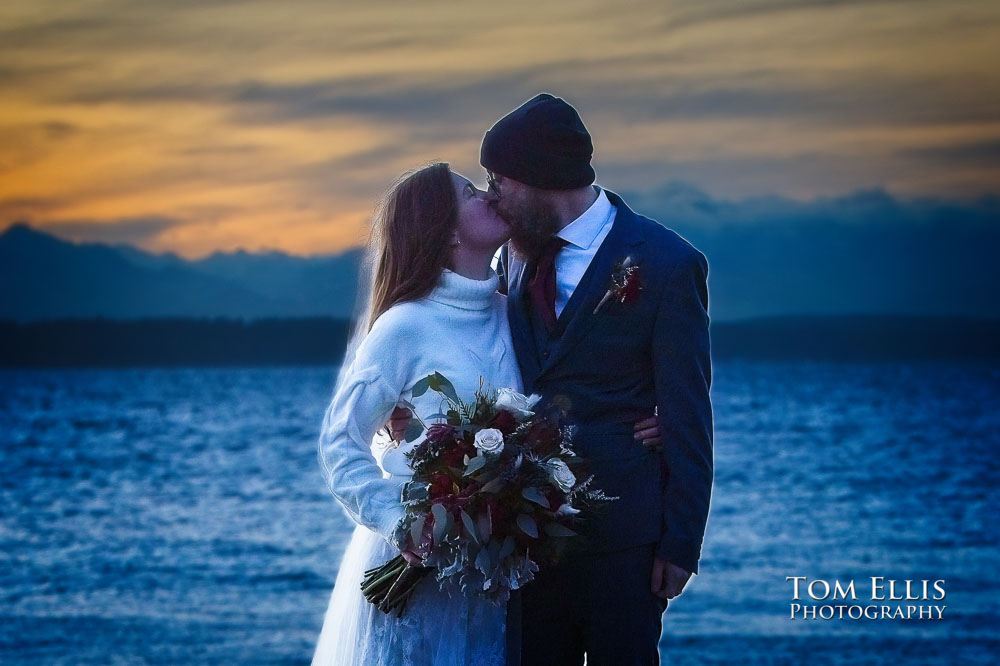 Seattle Sunset Elopement Wedding at Golden Gardens