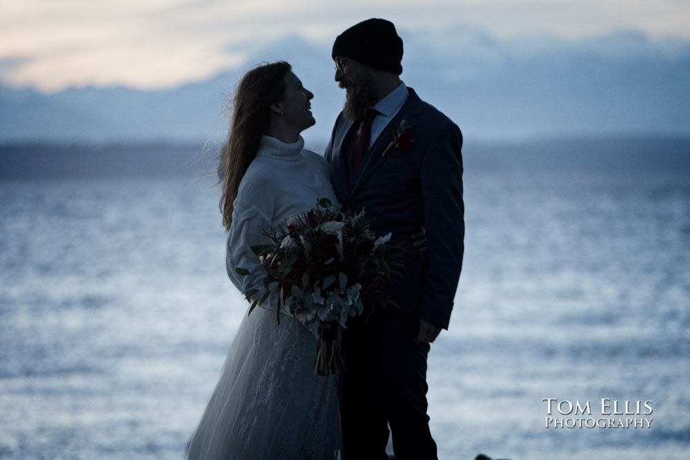 Seattle Sunset Elopement Wedding at Golden Gardens