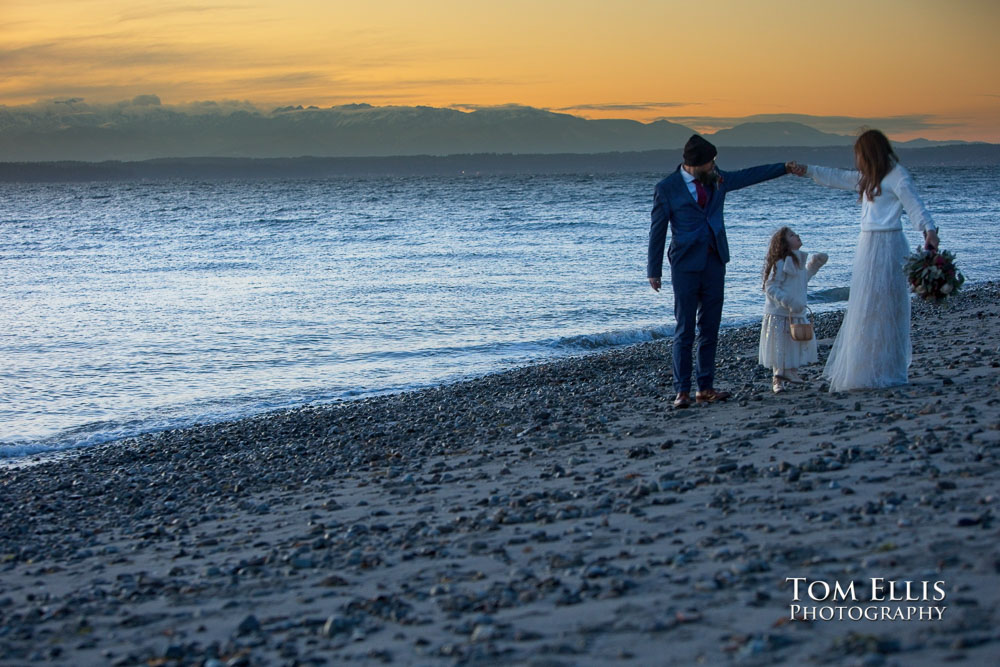 Seattle Sunset Elopement Wedding at Golden Gardens