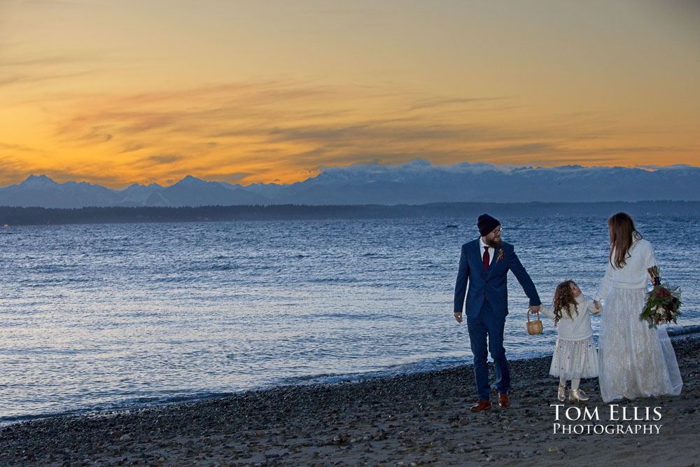 Seattle Sunset Elopement Wedding at Golden Gardens