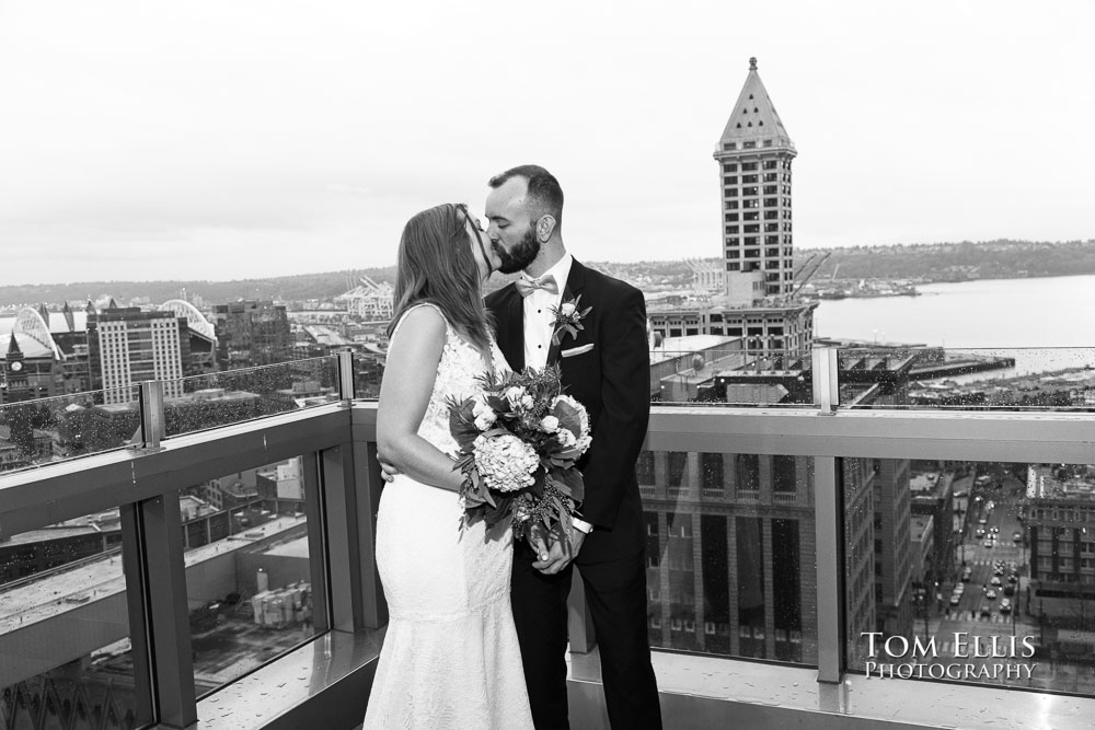 Destiny and Myles had an elopement wedding at the Seattle Courthouse. Tom Ellis Photography, Seattle elopement photographer