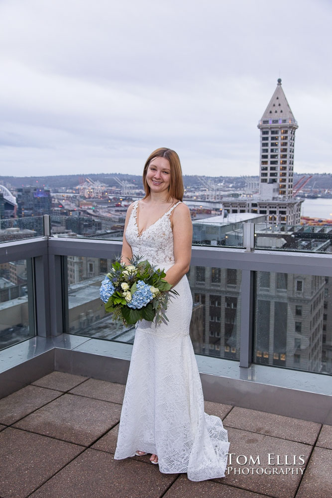 Destiny and Myles had an elopement wedding at the Seattle Courthouse. Tom Ellis Photography, Seattle elopement photographer