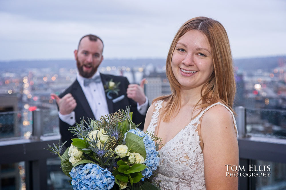 Destiny and Myles had an elopement wedding at the Seattle Courthouse. Tom Ellis Photography, Seattle elopement photographer