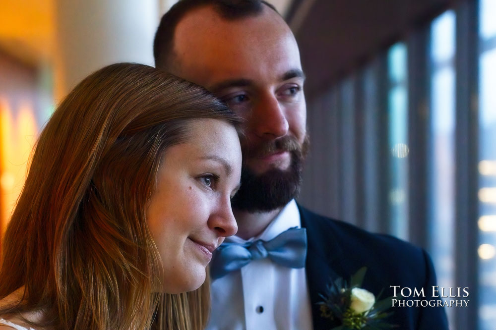 Destiny and Myles had an elopement wedding at the Seattle Courthouse. Tom Ellis Photography, Seattle elopement photographer