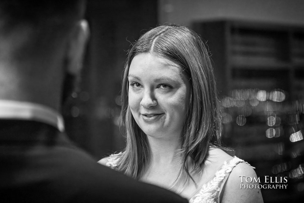 Destiny and Myles had an elopement wedding at the Seattle Courthouse. Tom Ellis Photography, Seattle elopement photographer