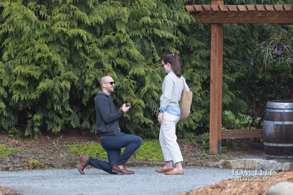 Seattle Area Surprise Wedding Proposal at Willows Lodge