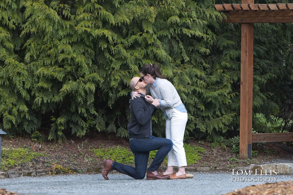 Seattle Area Surprise Wedding Proposal at Willows Lodge