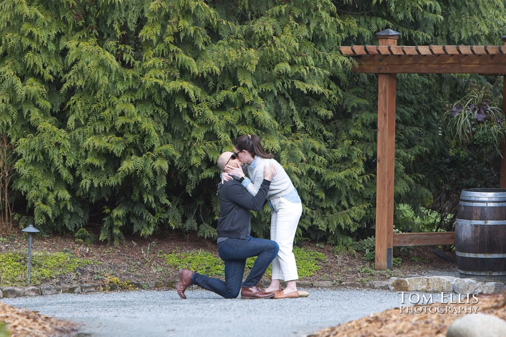 Seattle Area Surprise Wedding Proposal at Willows Lodge