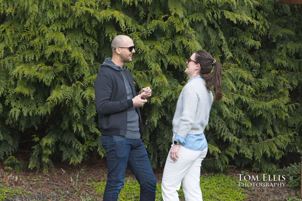 Seattle Area Surprise Wedding Proposal at Willows Lodge