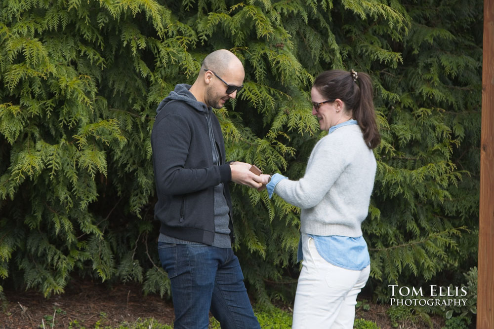 Seattle Area Surprise Wedding Proposal at Willows Lodge