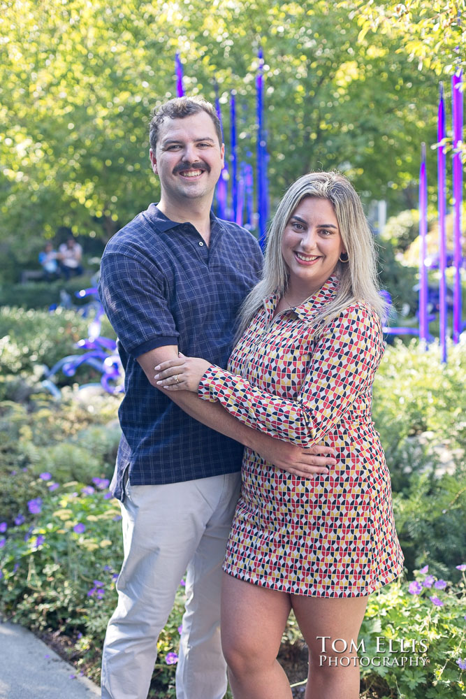 Thomas proposes to Mateja at Chihuly Garden and Glass in Seattle. Tom Ellis Photography, Seattle engagement and proposal photographer