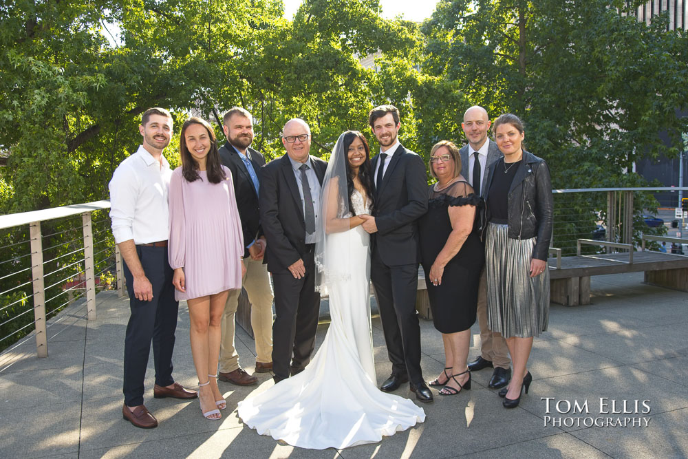 Rashmi and Sebastien had an elopement wedding ceremony at the King County Courthouse in Seattle. 