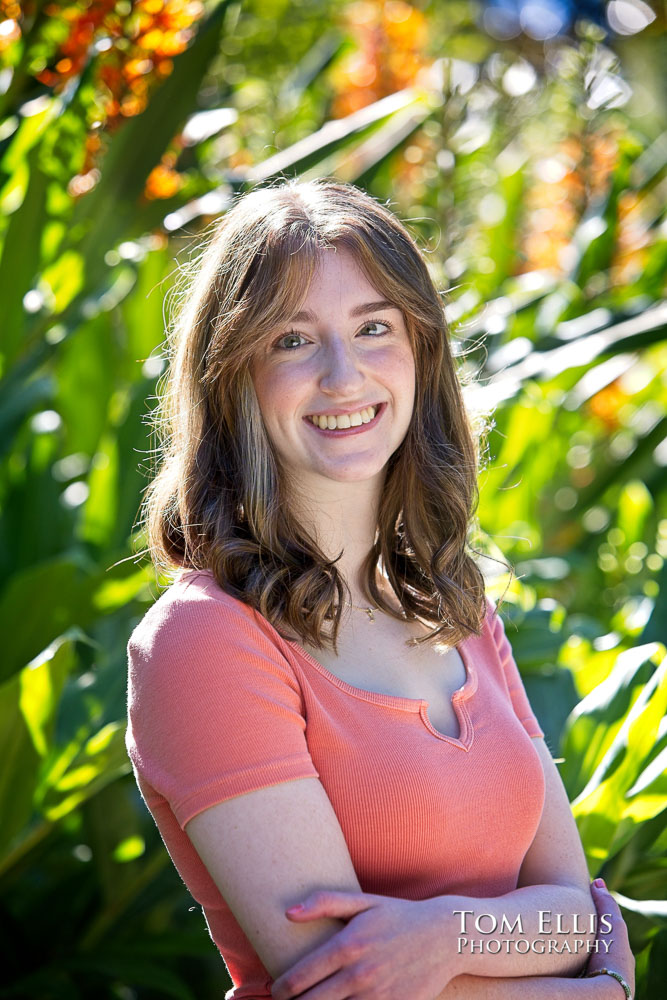 Carolyn's senior photo session at the Bellevue Botanical Garden - Tom Ellis Photography, Seattle area senior photographer