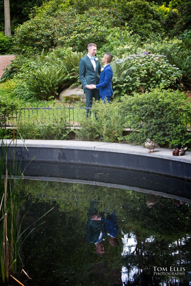 Amado and Ryan's same-sex wedding ceremony at Spinasse restaurant in Seattle