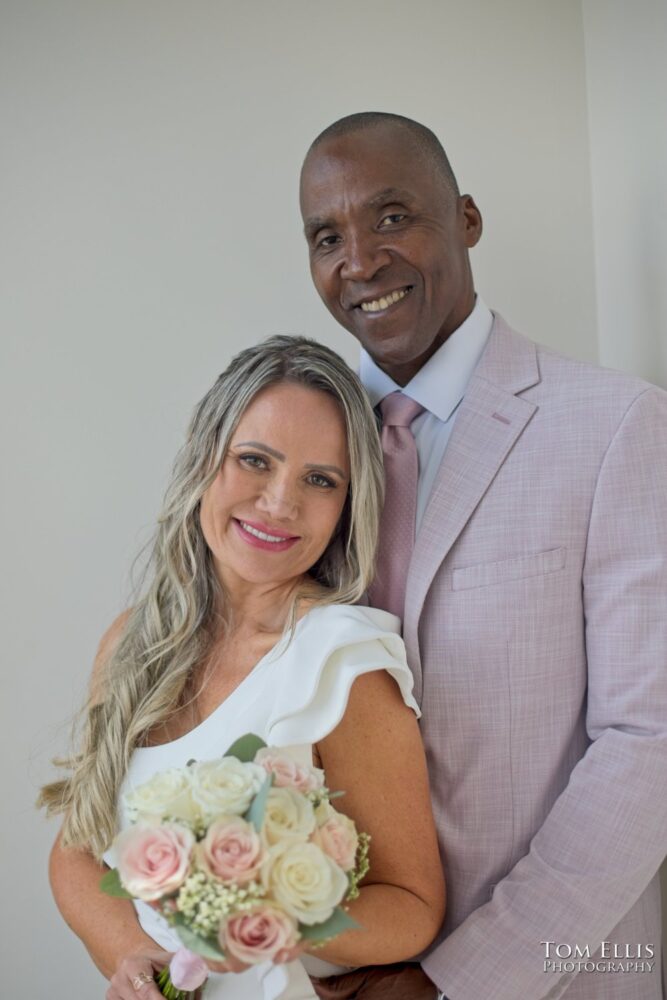 Tayna and Jerry had a Solstice elopement wedding at the Seattle Municipal Courthouse. Tom Ellis Photography, Seattle wedding and elopement photographer