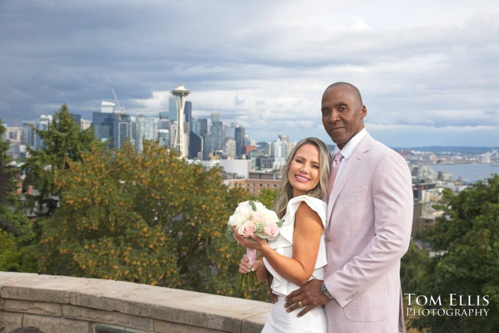Tayna and Jerry had a Solstice elopement wedding at the Seattle Municipal Courthouse. Tom Ellis Photography, Seattle wedding and elopement photographer